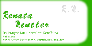 renata mentler business card